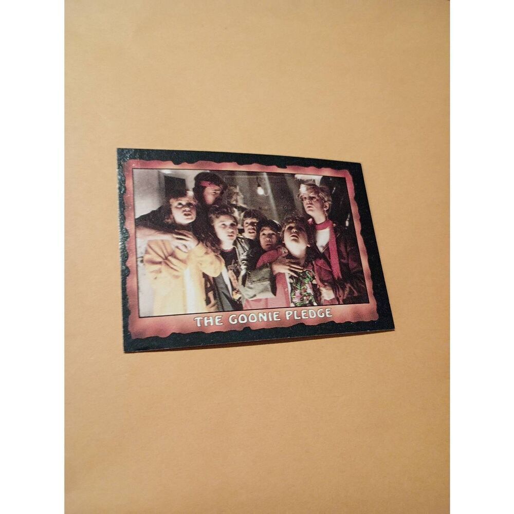 Vintage 1985 Warner Bros Topps Gum Goonies Trading Card #85 The Goonie Pledge